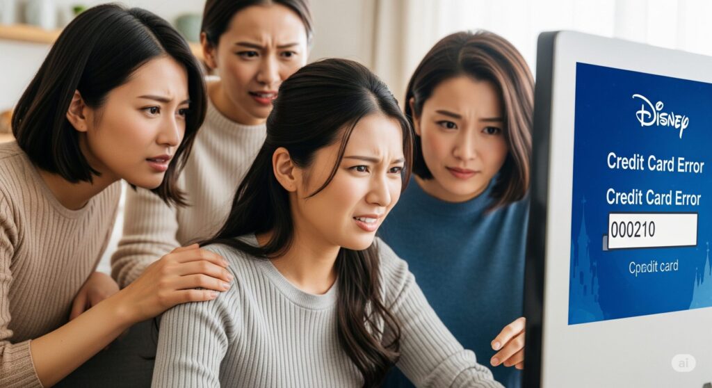 【ディズニー チケット クレカ エラー】ディズニーチケットの支払い時にクレジットカードエラー画面を見て困る女性たち
