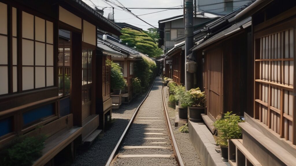 力餅家周辺と江ノ電