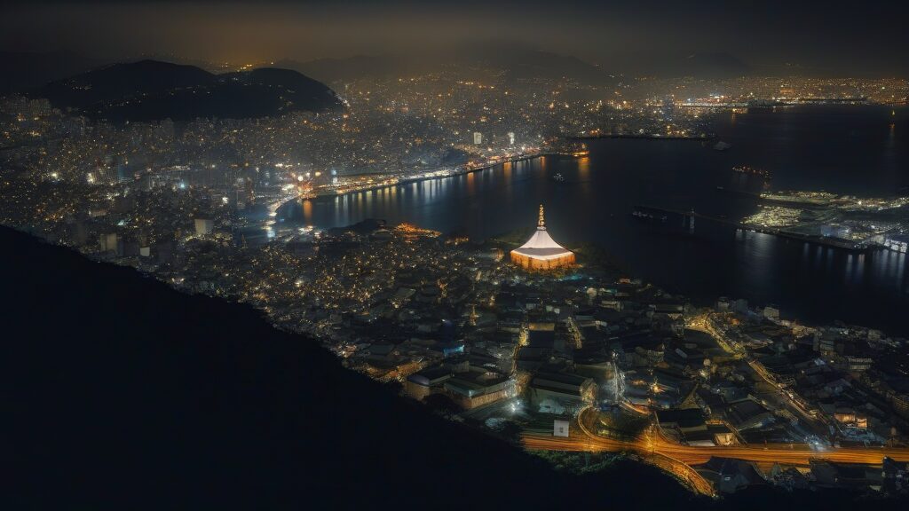 1日目夜:稲佐山から100万ドルの夜景を一望!