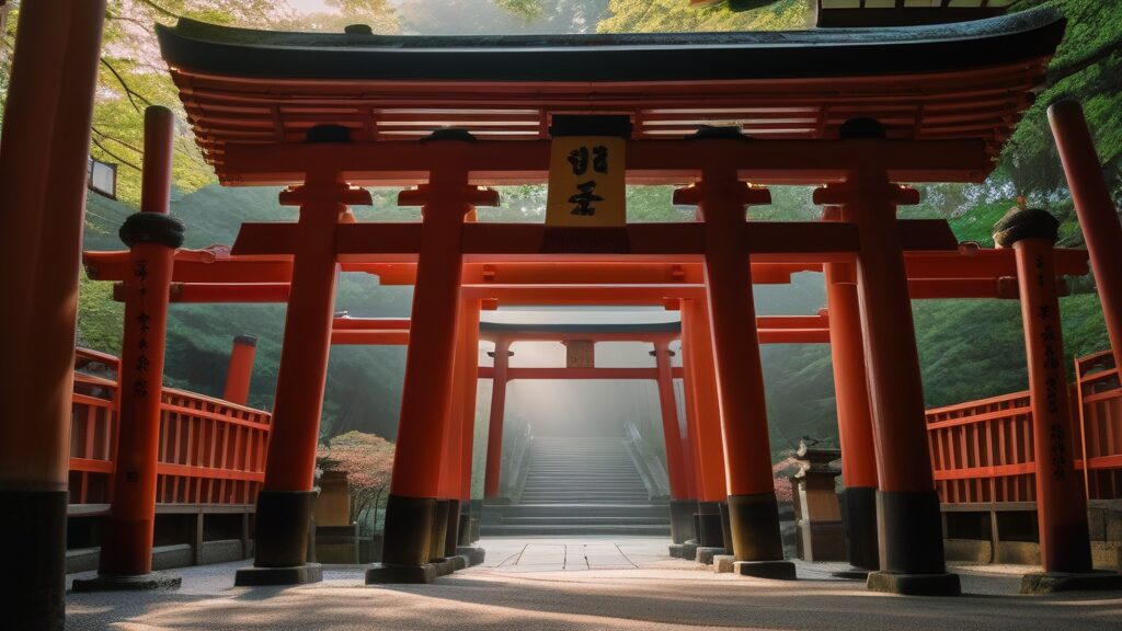 1日目午前:北野天満宮で旅の安全を祈願し、上七軒を散策