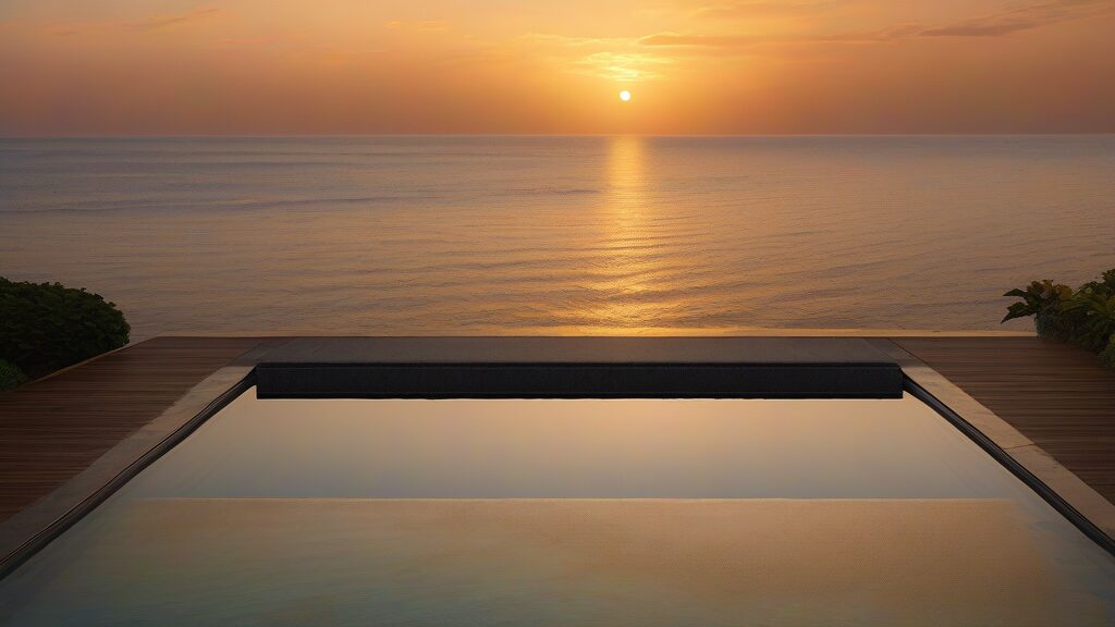 16:00 絶景インフィニティ温泉:夕日を眺めてリラックス