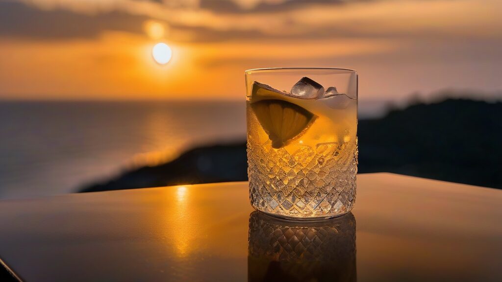 20:00 オーシャンラウンジで飲み放題:夜食も楽しめる