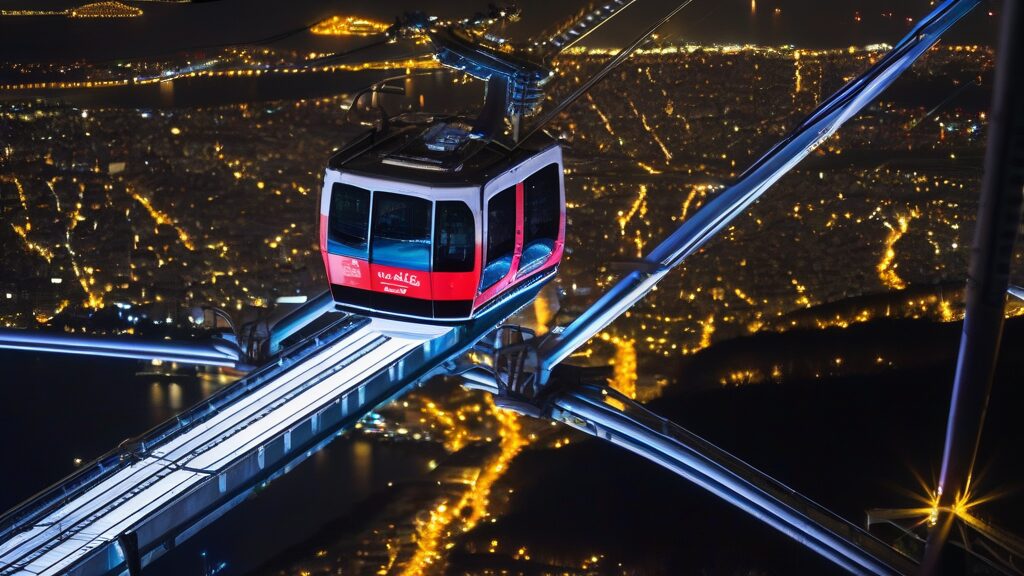 1日目夜：函館山ロープウェイで世界三大夜景をバックに皆実と心太朗に想いを馳せる