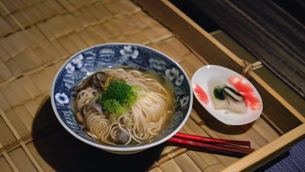 松江グルメ:しじみ汁と出雲そば