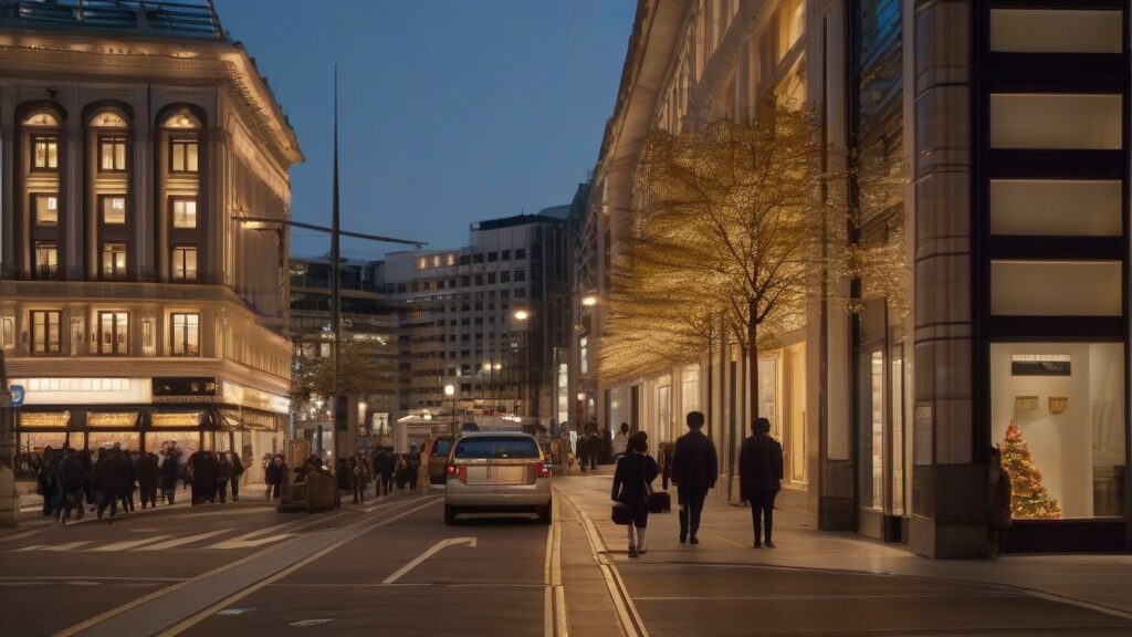 中町ベルク通り:演説シーンの舞台と百貨店ショッピング