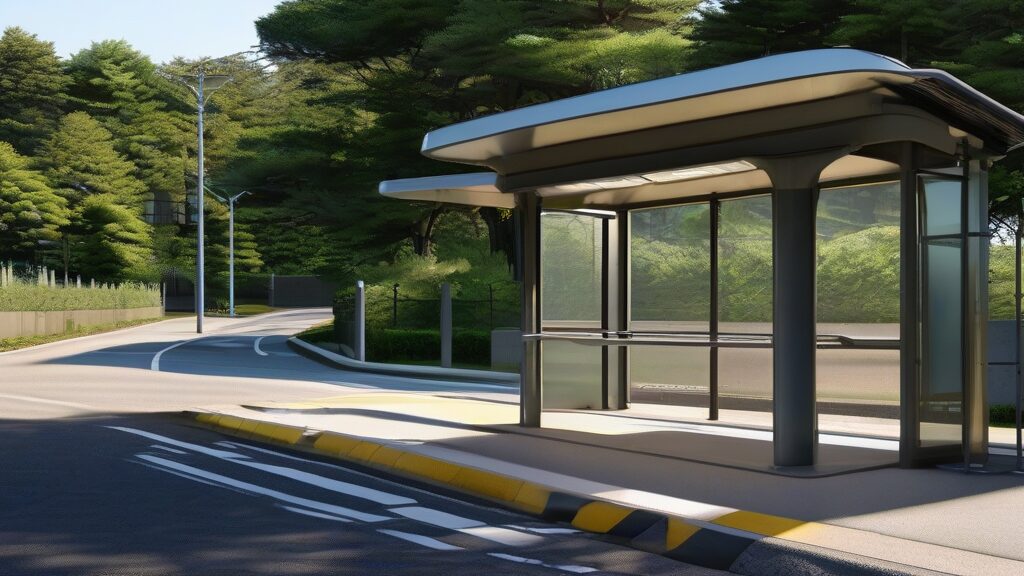 福鉄バス「下河原口」停留所：MVのメイン舞台