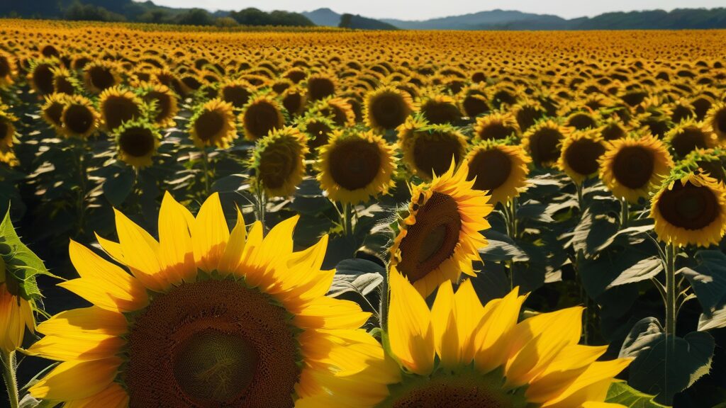 大野市「スターランドさかだに」：ひまわり畑とジャケット写真