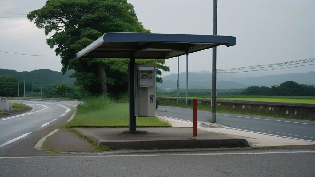 1日目午後：下河原口バス停でMVの世界に浸る