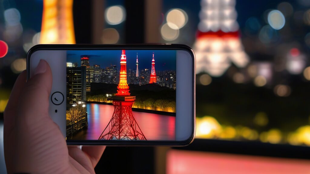 映え写真撮影スポット：東京タワーとのコラボ