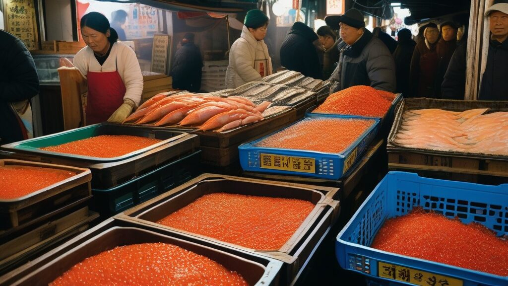 函館の市場で探す映画に登場した味