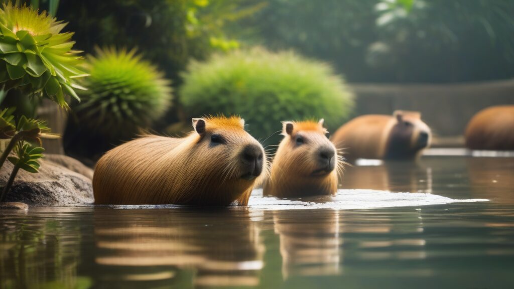 伊豆シャボテン動物公園でカピバラの露天風呂に癒やされる旅