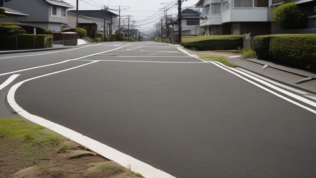 都市計画道路3・3・36号線付近で進行中の用地取得状況
