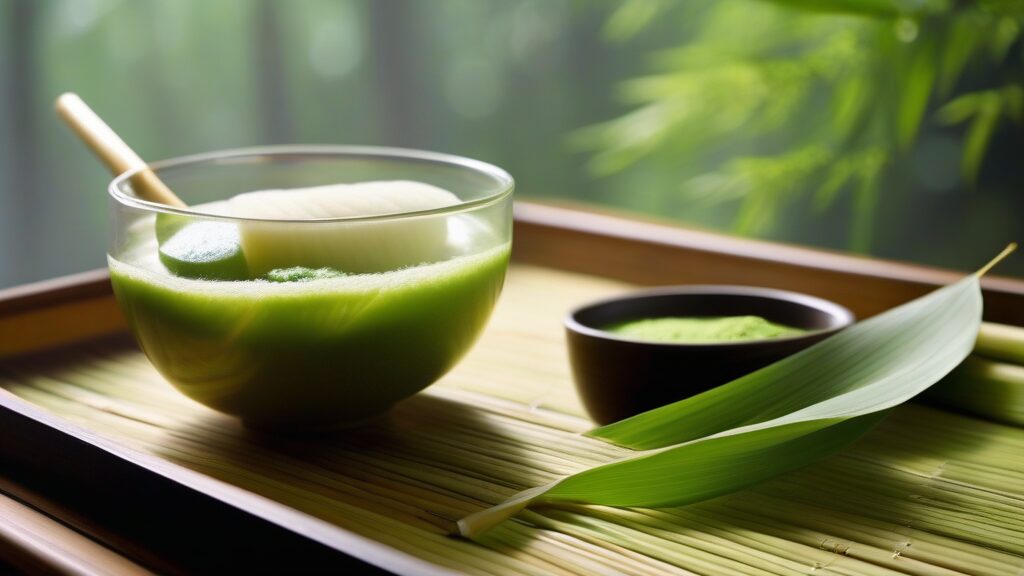 土・日・祝日限定の竹器でお抹茶で味わう贅沢な時間